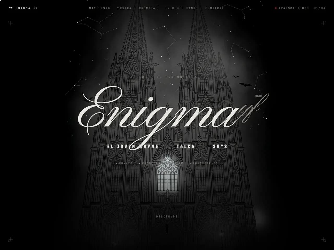Sitio web de Enigma YF